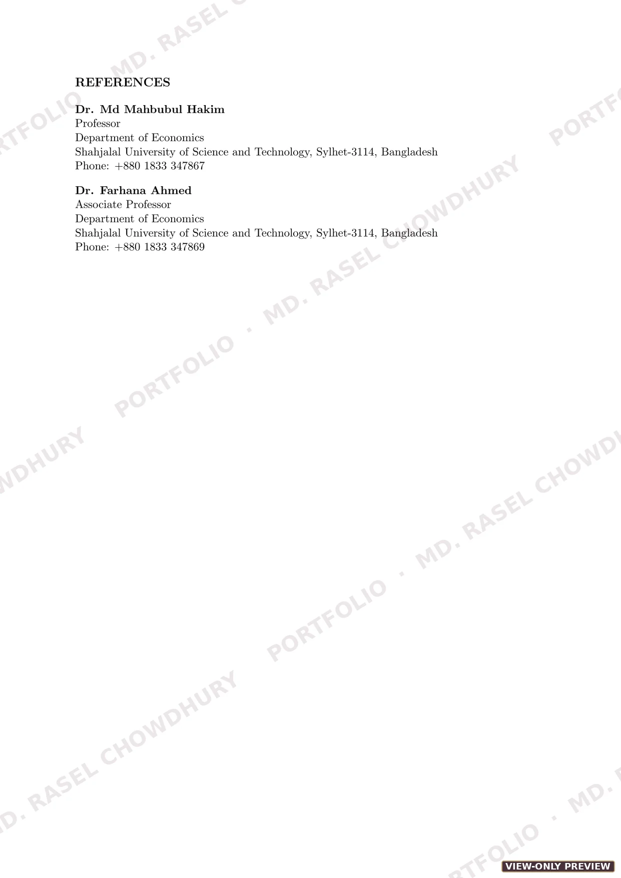 Parallel diagonal-watermarked CV preview, page 5